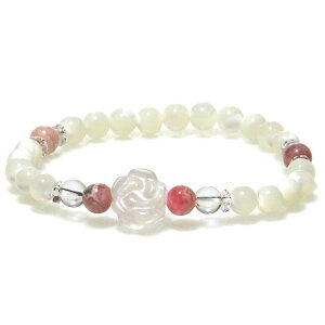 薔薇 の ローズクォーツ & インカローズ 恋 の ブレスレット【7月 10月 誕生石】【15cm 16.5cm 18cm】愛情 包容力 浄化 健康 リズム ギフト 数珠 念珠 天然石 パワーストーン レディース メンズ ジ