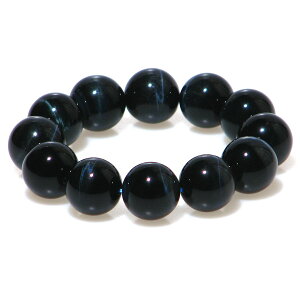 最高級AAA ホークスアイ(ブルータイガーアイ)18mm ブレスレット【16.5cm 18cm 20cm 22cm】【10月 誕生石】虎目 行動力 直観力 決断力 パワー 数珠 念珠 天然石 パワーストーン レディース メンズ