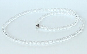 最高AAAグレード32面カット水晶ネックレス【4月 誕生月】【6mm / 60cm】数珠 念珠 天然石 パワーストーン レディース メンズ ジュエリー アクセサリー