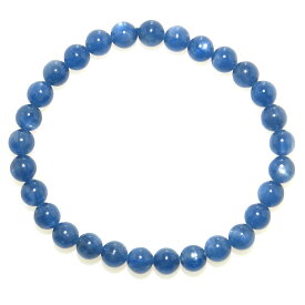 AAA カイヤナイト 6mm 印象的なブルー ブレスレット【15cm 16.5cm 18cm】藍晶石 ポジティブ 清純 純粋 天然石 数珠 アクセサリー