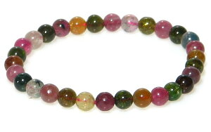 透明感のあるAA マルチカラートルマリン6mmブレスレット【15cm 16.5cm 】【10月 誕生石】電気石 歓喜 幸運 希望 友情 集中力 ヒーリング 癒し 精神の安定 天然石 数珠 アクセサリー ジュエリー パ