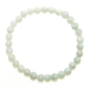 ビルマ産ホワイトジェダイト(翡翠) 6mm ブレスレット【5月 誕生石】【15cm 16.5cm 18cm】ジェード ジェイド 成功・繁栄・長寿・幸福・安定 天然石 アクセサリー ジュエリー 宝石翡翠 メンズ レ
