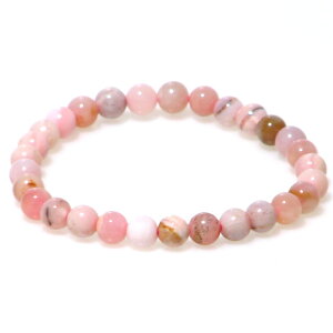 A ピンクオパール 6mm ブレスレット 【15cm 16.5cm 18cm】【10月 誕生石】愛の石「キューピットストーン」 希望 無邪気 友情 浄化 健康 リズム ギフト 数珠 念珠 天然石 パワーストーン レディース