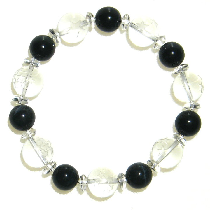 楽天市場】ドラゴンボール 12mm 水晶 ＆ ホークスアイ ブレスレット 