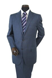 ヒッキーフリーマン メンズ スーツ ブルー グレンチェック ロロピアーナ素材使用 シルク混 1タック 春夏物 ビスポークライン A7 AB4 AB5 AB6 AB7 1F7【事前購入確認で更に3％OFF】
