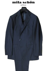 ミラショーン メンズ スーツ ネイビー シャドーチェック ゼニア社素材 春夏物 50R(A7) 42G(BB3) 44G(BB4) 46G(BB5) 48G(BB6) 50G(BB7)【事前購入確認で更に3％OFF】