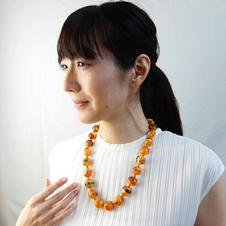 楽天市場】＼最大30％OFFクーポン／ロイヤルアンバー 琥珀 ネックレス  