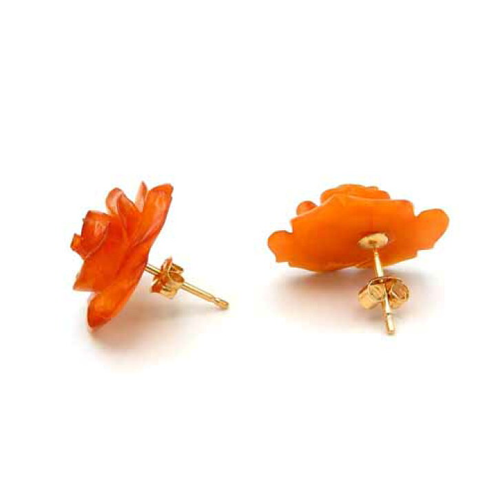 楽天市場】＼最大30％OFFクーポン／琥珀 イヤリング 琥珀 ピアス 薔薇 