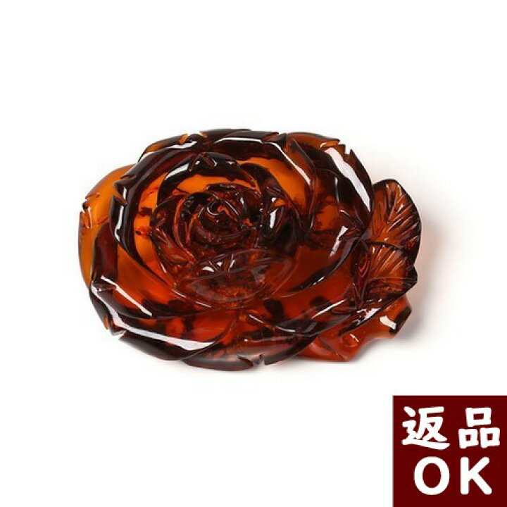 楽天市場】琥珀 ブローチ チェリーレッドアンバー 赤 お花 薔薇 バラ 