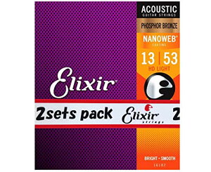 Elixir GNT[ AR[XeBbNM^[ NANOWEB tHXt@[uY HD Light .013-.053 #16182 2Zbg Ki