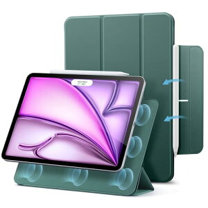 ESR iPad Air 13�C���` �P�[�X M4/M3/M2 2026/2025/2024 iPad Pro 12.9 ��6/5/4���� 2022/2021/2020 �Ή� �}�O�l�b�g�z�� �O�܂�X�^���h �X�����݌v Pencil Pro/USB-