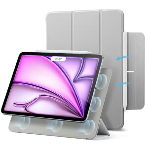 ESR iPad Air 13�C���` �P�[�X M4/M3/M2 2026/2025/2024 iPad Pro 12.9 ��6/5/4���� 2022/2021/2020 �Ή� �}�O�l�b�g�z�� �O�܂�X�^���h �X�����݌v Pencil Pro/USB-