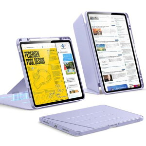 ESR iPad Air 13�C���` �P�[�X M4/M3/M2 2026/2025/2024 �Ή� �y�����[ �O�܂�X�^���h �c���Ή� ���p�x���� �ϏՌ� �S�ʕی� �I�[�g�X���[�v Pencil Pro/USB-C�Ή� Flip�V���[�Y �p�[�v��