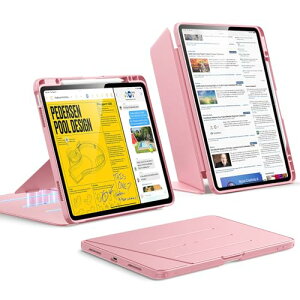 ESR iPad Air 13�C���` �P�[�X M4/M3/M2 2026/2025/2024 �Ή� �y�����[ �O�܂�X�^���h �c���Ή� ���p�x���� �ϏՌ� �S�ʕی� �I�[�g�X���[�v Pencil Pro/USB-C�Ή� Flip�V���[�Y �s���N
