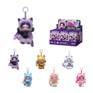 POP MART SKULLPANDA My Little �V���[�Y�ʂ�����݃y���_���g �A�\�[�g�{�b�N�X 6�s�[�X �|�b�v�}�[�g �K�`���K�`�� �u���C���h �{�b�N�X �t�B�M���A �v�����f�� �v���~�A�� �������� �\�t�r �I���W