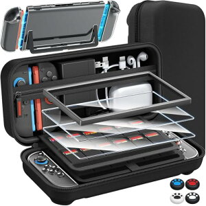 �V�o��-14in1 Switch 2 ��p �P�[�X ���[�X�C�b�`2 �P�[�X �K���X�t�C���� �K�C�h�g�t�� 2�� �X�e�B�b�N�L���b�v4�� ���̎��݌v PC�J�o�[+ 24�Q�[���J�[�h�X���b�g ��e�� ���[�o�b�O �S�ʕی� ��