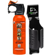EPA認証 Pepper Power 熊撃退スプレー ホルスター付 アメリカ森林警備隊採用品 正規輸入品 オレンジ, 7.9…