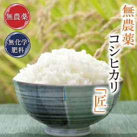 無農薬 玄米 米 5kg無農薬コシヒカリ「匠」令和5年福井県産限定米 送料無料無農薬・無化学肥料栽培米・食味鑑定士認定米