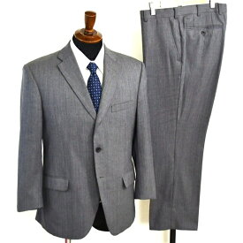 【10％OFF】DANKAN 2パンツ 3つボタン シングルスーツ M AB6 ダークグレー ストライプ ノータック 袖口4つ釦 開き見せ 3209482 合物 春秋 5XJ037 【Fashion THE SALE】【送料無料】【中古】【メンズビジネス】202510