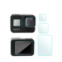 GoPro Hero8 Black ガラスフィルム　強化ガラス 液晶保護フィルム 硬度9H レンズ保護 + 液晶保護 2セット ゴープロ ヒ…