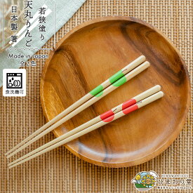 【＼10%OFF／さらに300円クーポンあり】箸 お箸 若狭塗 日本製 食洗機対応 滑り止め すべりにくい 22.5cm シンプル 単品 レッド グリーン 天丸りんご ひまわり堂 ネコポス