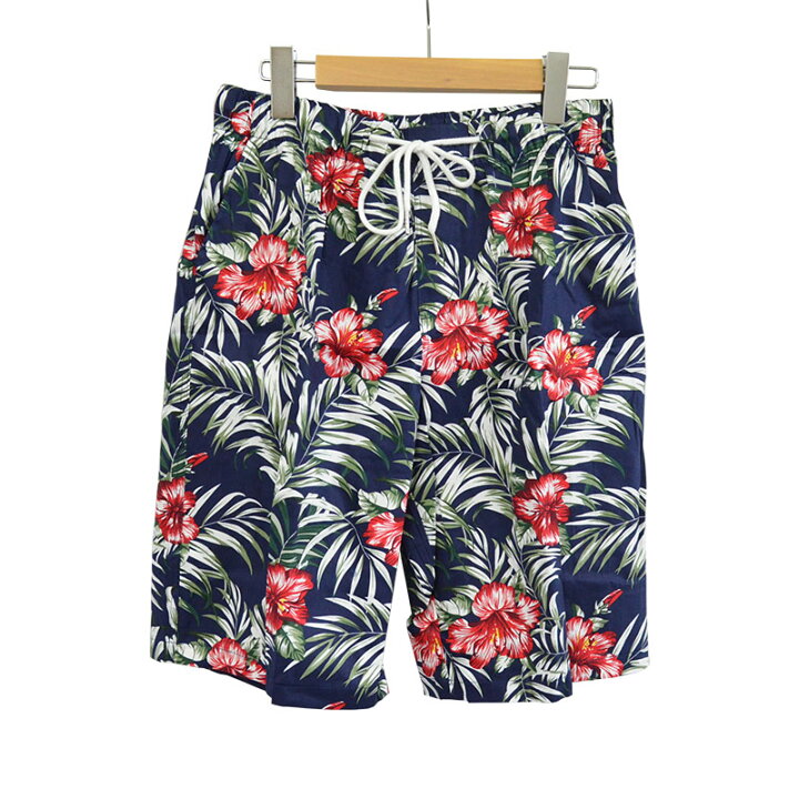 楽天市場 ショートパンツ ハーフパンツ メンズ すっきり シルエット 南国 ビーチ カラフル イージー ネイビー 総柄 花柄 ハワイ 綿 コットン100 ジュニア キッズ サマー ファッション 夏物 エスニック 部屋着 スポーツ 中国製 ケーエスインターナショナル