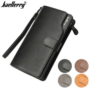 Baellerry 長財布 厳選PUレザー 財布 カードケース 財布 メンズ レディース 革 スマホ収納可能 SIMカード収納 レザー 皮 サイフ 長サイフ 大容量 レディース メンズ財布 メンズウォレット 海外出