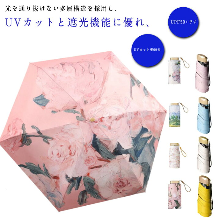 楽天市場】日傘 折りたたみ ミニサイズ 小さめ 遮光 uvカット 紫外線 