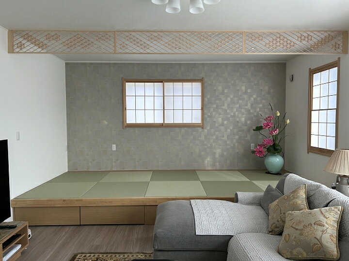 楽天市場】組子欄間調インテリア壁飾り 【麻の葉ちらし柄 W155 * H28 