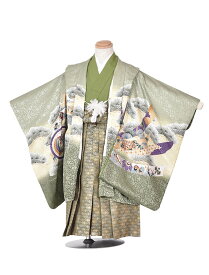 【レンタル】七五三 レンタル 5歳 5歳袴 5才袴羽織セット 袴羽織り 羽織袴 羽織袴セット 有楽 100cm~110cm 男の子 着物 緑 着物レンタル5 子供着物 お正月 お祝い 貸衣装 男児和装 結婚式 キッズ 753 五歳 子供 5歳児 フルセット 5歳用 往復送料無料 新品足袋プレゼント