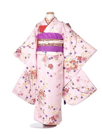 【レンタル】七五三 レンタル 着物 7歳 フルセット 女の子 七歳 753レンタル 7歳女児 115cm~125cm 貸衣装 前撮り 風ピンク花の舞着物 七五三セット ピンク7歳女児 753 和装 記念撮影 お祝い着物 子供着物 7才 お正月 新品足袋プレゼント 往復送料無料