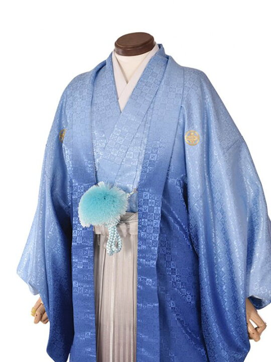 楽天市場 レンタル 紋付袴 青紋付 グラデーション紋付 かっこいい 成人式袴 卒業式袴 結婚式紋付 男性袴 袴レンタル フルセットレンタル 送料無料 足袋プレゼント レンタル衣裳京なごみ楽天市場店
