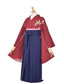 【レンタル】 小学生 卒業袴 レンタル 女の子 袴セット おしゃれ 卒業袴赤藤 145cm~150cm 子供着物 小学校 ジュニア キッズ 前撮り 七五三 姉妹 子供 貸衣裳 送料無料 フルセット13歳詣り 10才着物