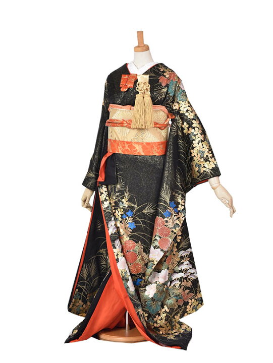 楽天市場】【レンタル】黒引き振袖 引振袖 本振袖 大振袖 結婚式 神社 