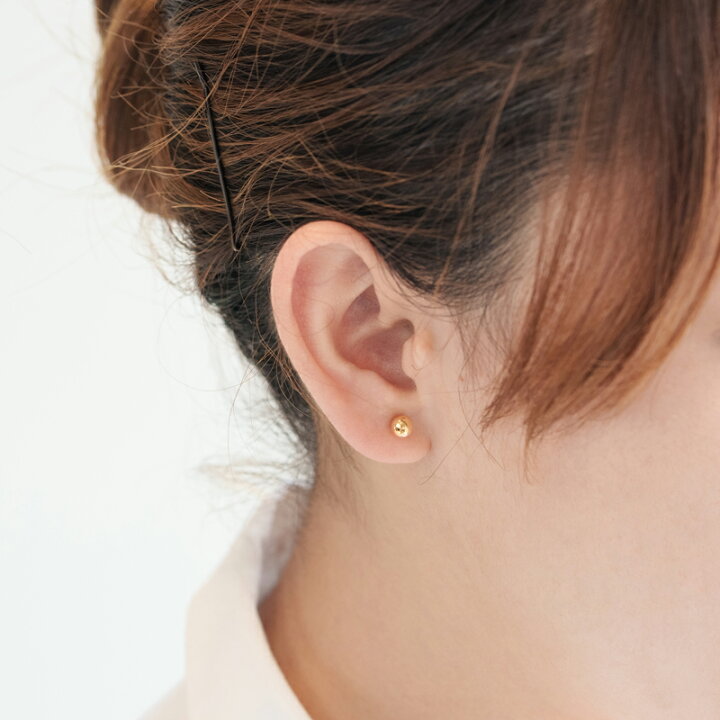楽天市場】【スーパーSALE30%OFF】【倉庫発送】K18 ボールピアス 丸玉 