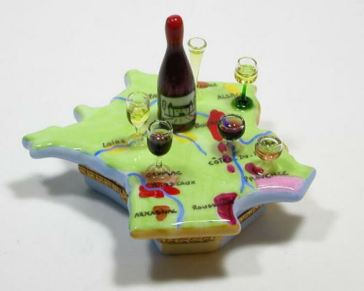 楽天市場】『リモージュボックス「フランス（ワイン）」』フランスリモージュ製Limoges France、手描きであることのPeint Mainが表記されています  : 表参道ラ・ヴェセル