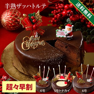 【超々早割】 クリスマスケーキ 2025 人気 クリスマス 2025 予約 プレゼント ギフト 半熟 ザッハトルテ （おのし・包装・ラッピング不可） ケーキ チョコレートケーキ 送料無料 チョコケーキ ギフト プレゼント