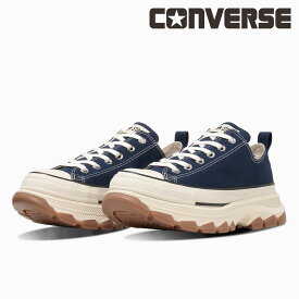 【5/20 20時〜4H限定PT10倍】【10%OFF】 コンバース CONVERSE レディース スニーカー オールスター トレックウエーブ OX 厚底 ローカット シンプル ネイビー カジュアル