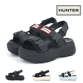 【11/10 20時〜4H限定PT10倍】【30%OFF】 ハンター HUNTER レディース サンダル ユニセックス シティ リベル ネオ レザー バックル サンダル UFD3109LEA スポーツサンダル スポサン 厚底 厚底サンダル 軽量 軽い 正規品