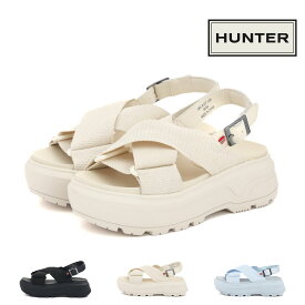 【11/10 20時〜4H限定PT10倍】【30%OFF】 ハンター HUNTER レディース サンダル ユニセックス シティ リベル ウェビング クロスオーバー サンダル UFD3112NYL スポーツサンダル スポサン 厚底 厚底サンダル 軽量 軽い 正規品