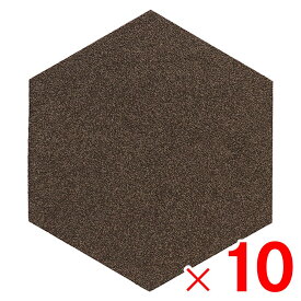 ラグタス タイルマット タイルラグ ヘキサゴン 43×50cm ダークブラウン DBR ×10枚 ケース販売