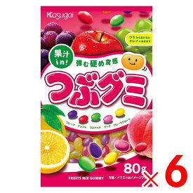 春日井製菓 つぶグミ 80g×6個 セット販売
