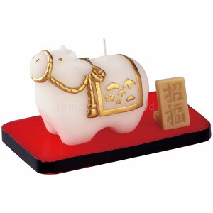 丑年 置物 干支 ローソク キャンドル 縁起物 新年 招福 松竹梅 ローズの香り 縁起が良い ろうそく