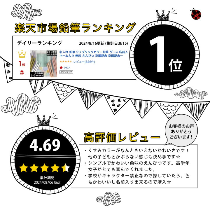 楽天市場 早期特典 日本製 名入れ 鉛筆 2b ラピス オリジナル鉛筆 単色セット ダース 名前入り ネーム入り 無料 えんぴつ 卒園記念 卒園記念品 卒園 卒業 入学祝い 準備 記念品 ギフト プレゼント 男の子 女の子 保育園 幼稚園 小学生 無地 シンプル かわいい