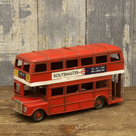 ビンテージ ロンドンバス（LONDON BUS）ブリキカー ミニチュア ガレージ コレクション フィギュア アメリカ雑貨 ビンテージ 西海岸風 インテリア アメリカン雑貨