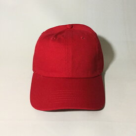 帽子 キャップ アメカジ 無地6パネル CAP 6PANEL RED コットン 無地キャップ NEWHATTAN