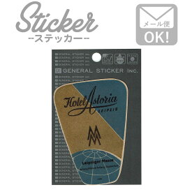 ステッカー シール 車 おしゃれ アウトドア ヴィンテージホテルズ VHS035 ブルー VINTAGE HOTELS STICKER 35 SSS