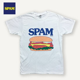 SPAM T-SHIRT BURGER ICON ハンバーガー スパム Tシャツ アメリカン アメカジ メンズ ロゴ カンパニー ホワイト 半袖 夏物 SSS