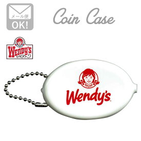 小銭入れ コインケース メンズ レディース アメ雑 wendy's ロゴ WHITE USA アメリカ かわいい おしゃれ 小さい コンパクト 出しやすい Wendys-WH-COIN SSS