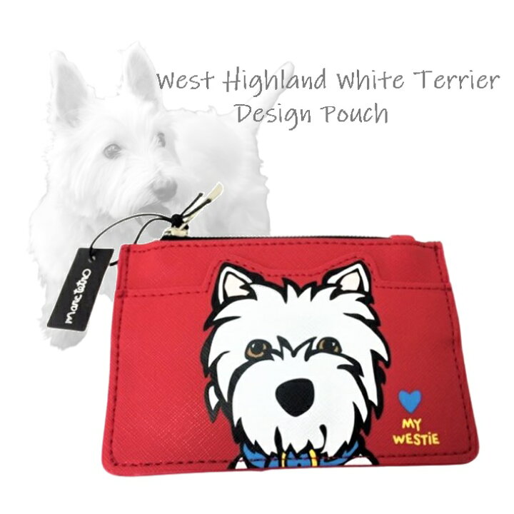 楽天市場 犬好きさんへジッパーポーチ ポーチ 犬 モチーフ マーク テトロ Marc Tetro 小物入れ アクセサリーポーチ メイク コスメ 小銭 アクセサリー レッド ウエスティ ウエストハイランドホワイトテリア Dog おしゃれ かわいい 大人カワイイ 送料無料 返品交換不可
